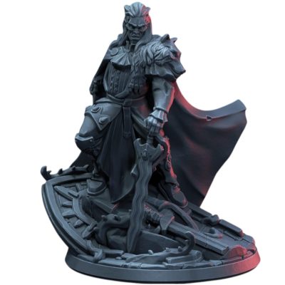 Vampire Lord Fantasy Miniature Statue for Tabletop RPGs, Horror Dioramas & Collector Displays – 3D Printed in Canada — 3D Printed Collectible by 3DCentral