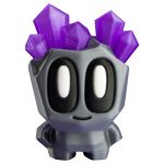 Geode Blob Rock – Collectible Figurine with Crystal Detail | Geology-Inspired Desk Toy, Crystal Rock Shelf Collectible, Novelty Gift