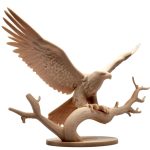 Majestic Eagle Figurine on Branch