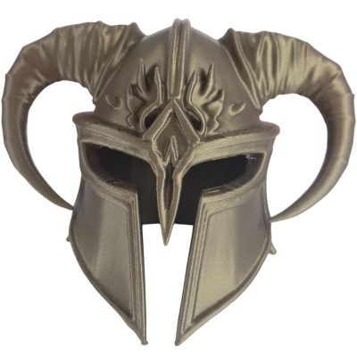 Horned Warrior Helmet – Fantasy Viking-Style Armor Prop for RPG Displays, Cosplay Dioramas & Gothic Shelf Decor – 3D Printed in Canada — 3D Printed Collectible by 3DCentral
