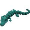 Articulated Alligator Collectible Figurine – Flexible Gator Toy for Desk, Display & Decorative Display – Glitter Green Collectible for Teens & Adults – 3D Printed in Canada — 3D Printed Collectible by 3DCentral