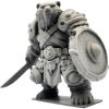 The Bearbarian Figurine – Fantasy Warrior Bear with Sword & Shield – Collectible Animal Hero Statue – Owls & Dragons Series – 3D Printed in Canada — 3D Printed Collectible by 3DCentral
