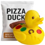 Pizza Duck Figurine – Food-Themed Desk Collectible – Funny Gift