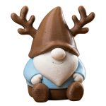 Antlered Gnome Figurine – Cute Nordic Holiday Gnome with Antlers for Shelf, Desk or Seasonal Décor – Collectible Scandinavian-Style Ornament