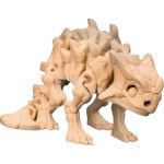 Articulated Euoplocephalus Skeleton Figurine – Poseable Dino Fossil-Inspired Collectible with Flexible Print-in-Place Joints – 3D Printed in Canada