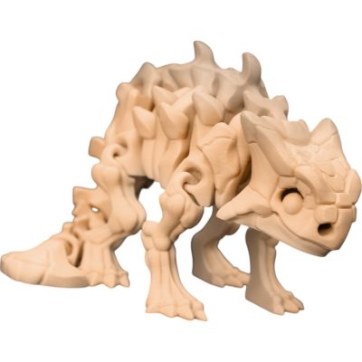 Articulated Euoplocephalus Skeleton Figurine – Poseable Dino Fossil-Inspired Collectible with Flexible Print-in-Place Joints – 3D Printed in Canada — 3D Printed Collectible by 3DCentral