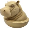 Baby Hippo in Tub Statue with Rounded Base – Cute Animal Figurine – DIY Paintable Decorative Sculpture – 3D Printed in Canada — 3D Printed Collectible by 3DCentral