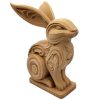 Wood Carved-Style Tribal Rabbit Figurine – Ornamental 3D Printed Bunny Sculpture for Shelf Decor, Symbolic Art & Collectors – 3D Printed in Canada — 3D Printed Collectible by 3DCentral