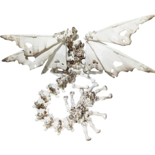 Figurine de dragon en os creux
