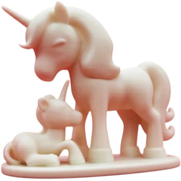 Figurine de licorne et son bébé