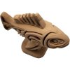 Wood Carved-Style Fish Sculpture – Tribal-Inspired 3D Printed Aquatic Art Figurine for Coastal Decor, Nature Display & Collectors – 3D Printed in Canada — 3D Printed Collectible by 3DCentral