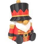 Nutcracker Gnome Figurine – Festive Holiday Shelf Sitter, Nordic Christmas Decor Accent for Home or Office