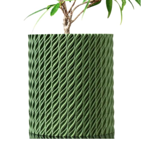 Textured Twist Planter Pot