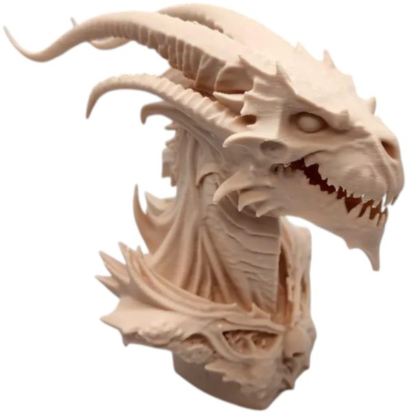 Undead Dragonlord Bust — 3D Printed Busts by 3DCentral