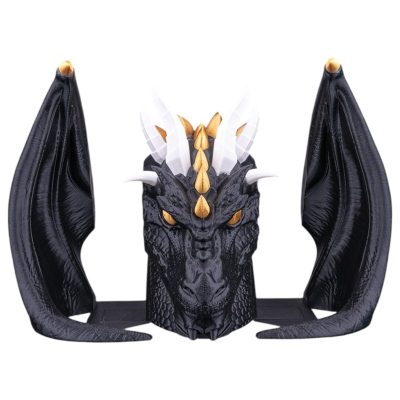 End of The Hoard Bookend Dragon Bookend – Gothic Shelf Holder – Creepy Halloween Home Décor – 3D Printed in Canada — 3D Printed Collectible by 3DCentral