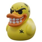 Unhinged Angry Duck Figurine – Unique Collectible Gag Gift, Bold Yellow Mad Duck Decor, Funny Shelf Display for Office or Desk