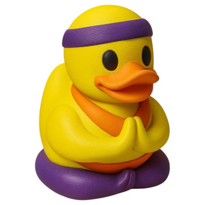 Yoga Duck Figurine – Meditating Rubber Duck-Inspired Desk Sculpture for Mindfulness, Zen Décor, and Gift Giving – 3D Printed in Canada — 3D Printed Collectible by 3DCentral
