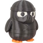 Ninja Penguin Figurine – Stealthy Black Penguin Statue with Mask & Headband – Funny Martial Arts-Inspired Desk Décor – 3D Printed in Canada — 3D Printed Collectible by 3DCentral