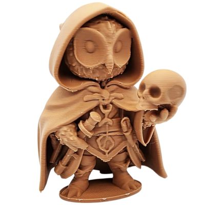 Freemason Owl Figurine – Fantasy Miniature Collectible with Skull Prop – Tabletop RPG Owl Mage Statue – Display-Ready Model for Painting & Display – 3D Printed in Canada — 3D Printed Collectible by 3DCentral