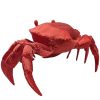 Realistic Crab Figurine – Lifelike 3D Printed Marine Crab Model in Glossy Red for Ocean Decor, Coastal Display, or Collector Shelf – 3D Printed in Canada — 3D Printed Collectible by 3DCentral