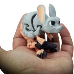Poseable Jerboa Collectible Figurine – Articulated Desert Creature with Movable Joints – Collectible Animal Model for Desk, Shelf or Decorative Display