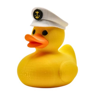 Captain's Hat Duck Figurine - Nautical Rubber Ducky - Dashboard Car Decoration - Duck for Auto Accessories - Cruise Duck for Hiding - Collectible Duck for Ducking Gifts – 3D Printed in Canada — 3D Printed Collectible by 3DCentral