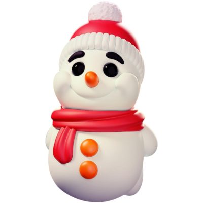Cute Bendable Snowman Figurine with Scarf and Hat – Poseable Holiday Decoration for Desk or Shelf – Winter-Themed Collectible for Teens & Adults – 3D Printed in Canada — 3D Printed Collectible by 3DCentral