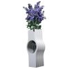 Nallo Vase – Modern Sculptural Flower Holder with Curved Hollow Centerpiece for Home, Office or Shelf Decor – 3D Printed in Canada — 3D Printed Collectible by 3DCentral