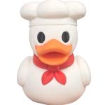 Chef Duck Figurine with Cute Hat & Scarf – Adorable Kitchen Decor Accent or Collectible Gift for Duck Lovers