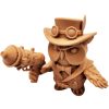 The Inventor Owl Figurine – Steampunk Owl with Goggles & Raygun – Fantasy Tinkerer Miniature for Display or Painting – 3D Printed in Canada — 3D Printed Collectible by 3DCentral