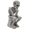 Contemplative Skeleton Figurine – Funny Gothic Skeleton Statue in Deep Thought, Halloween Decoration – 3D Printed in Canada — 3D Printed Collectible by 3DCentral