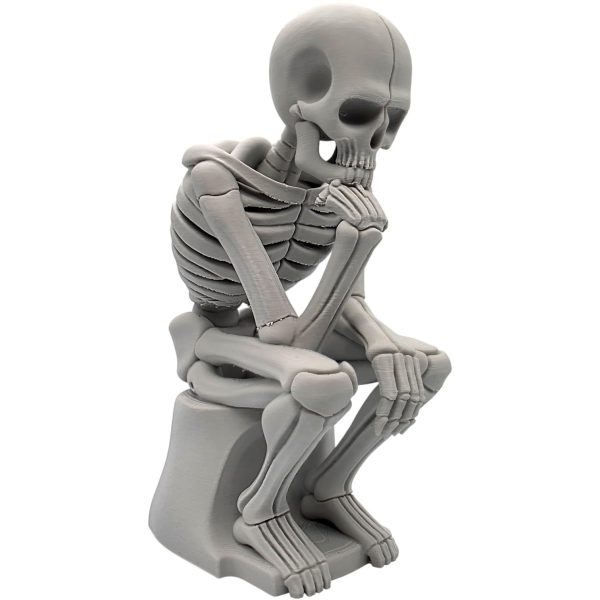 Contemplative Skeleton Figurine