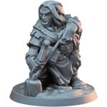 Battle-Ready Female Dwarf Archer with Crossbow