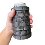 Dungeon Wall Stone Can Holder – Full Cobblestone Drink Sleeve for 12oz Cans – Realistic Medieval Texture