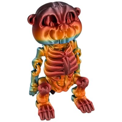 Skeleton Beaver Figurine – Articulated Animal Skeleton Desk Toy for Teens & Adults – Creepy Cute Canadian Collectible – 3D Printed in Canada — 3D Printed Collectible by 3DCentral