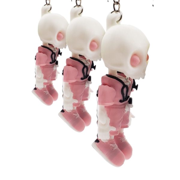 3-Pack Articulated Skeleton Nurse Keychains