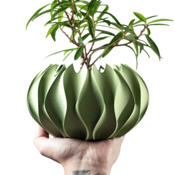 Swirled Wave Planter Pot