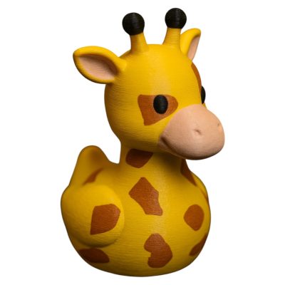 Safari Giraffe Duck Figurine – Funny Long-Necked Animal Collectible for Shelf Decor, Gag Gifts & Wildlife Displays – 3D Printed in Canada — 3D Printed Collectible by 3DCentral