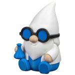 Scientist Gnome Figurine with Lab Flask – Whimsical Nerdy Decor for Desk, Lab, or Bookshelf – Geeky Science Gnome Collectible Gift