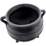 Classic Cauldron – Traditional Black Witch Cauldron for Halloween Displays, Candy Bowls, or Fantasy-Themed Decor