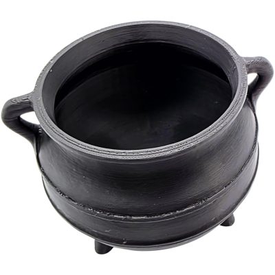 Classic Cauldron – Traditional Black Witch Cauldron for Halloween Displays, Candy Bowls, or Fantasy-Themed Decor – 3D Printed in Canada — 3D Printed Collectible by 3DCentral