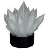 Crystal Cluster LED Light Cover – Fantasy Quartz Style 3D Printed Tea Light Lamp Topper, Translucent White – LED Candle Not Included – 3D Printed in Canada — 3D Printed Collectible by 3DCentral