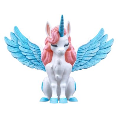 Lumina The Purity Unicorn Figurine – Eternal Guardians – Pink and Blue Winged Unicorn Statue for Shelf or Desk – Fantasy Pegasus Unicorn Collectible – 3D Printed in Canada — 3D Printed Collectible by 3DCentral