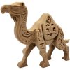 Wood-Carved Style Camel Figurine – Decorative Animal Sculpture with Intricate Cutout Detailing – 3D Printed in Canada — 3D Printed Collectible by 3DCentral