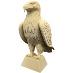 Bald Eagle Statue – Wooden-Style Bird of Prey Sculpture for Shelf, Desk, or Patriotic Decor – 3D Printed in Canada — 3D Printed Collectible by 3DCentral