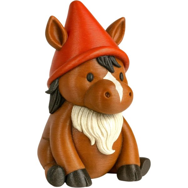 Figurine de gnome cheval