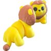 Cute Articulated Lion Figurine with Cartoon Eyes – Roaring Safari Desk Collectible Toy for Teens & Adults – Flexible Jungle Animal for Decorative Display & Decor – 3D Printed in Canada — 3D Printed Collectible by 3DCentral
