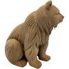 Carved Seated Bear Statue with Flowing Fur Details – Rustic Wildlife Figurine – DIY Paintable Animal Sculpture – 3D Printed in Canada — 3D Printed Collectible by 3DCentral