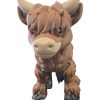 Highland Cow Figurine – Articulated Cute Cow Model with Textured Hair & Poseable Legs – Print-in-Place, No Supports Needed – 3D Printed in Canada — 3D Printed Collectible by 3DCentral