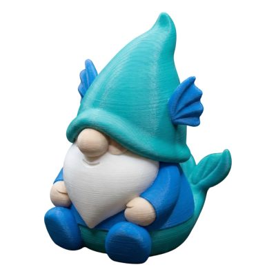 Kelpie Gnome Figurine – Whimsical Ocean-Inspired Gnome Statue for Shelf, Desk or Garden Decor – 3D Printed in Canada — 3D Printed Collectible by 3DCentral